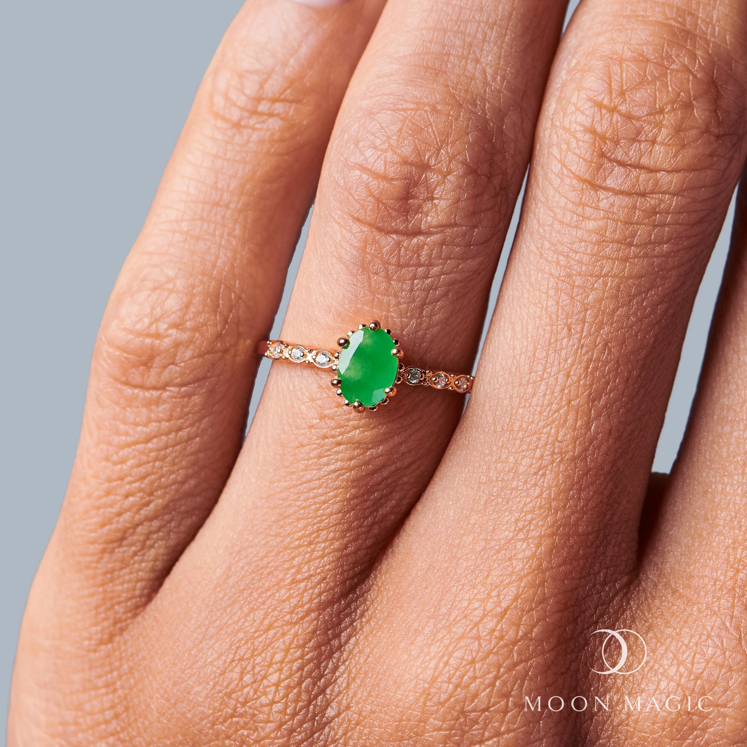 Green Jade Ring - Above Clouds