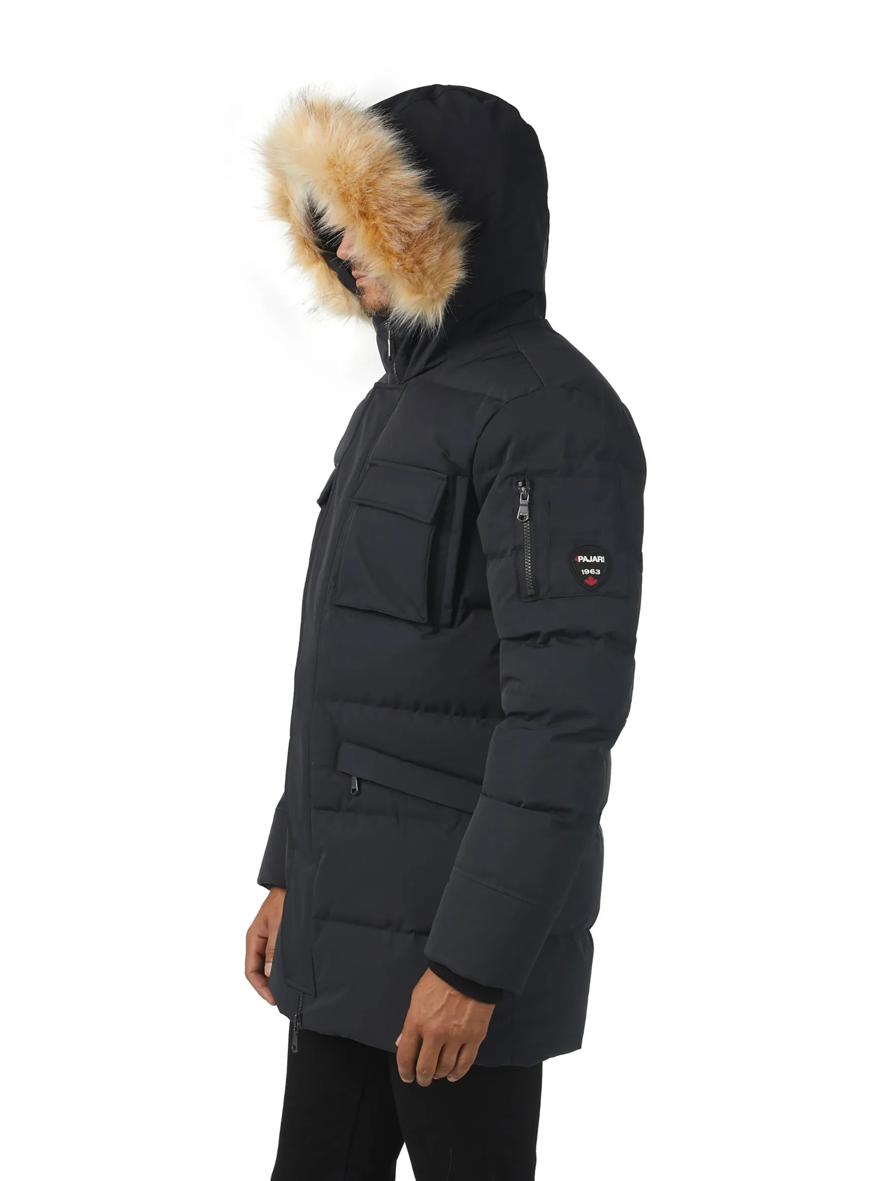 Hamilton Men's Quilted Parka w/Faux Fur Trim