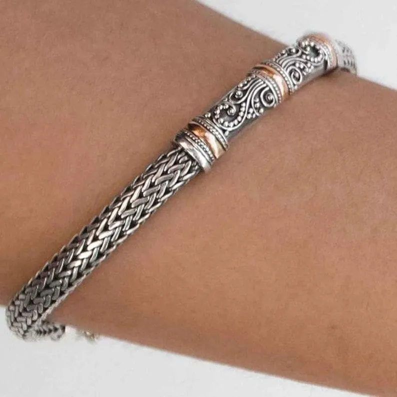 Handmade Bali Bracelet in Sterling Silver