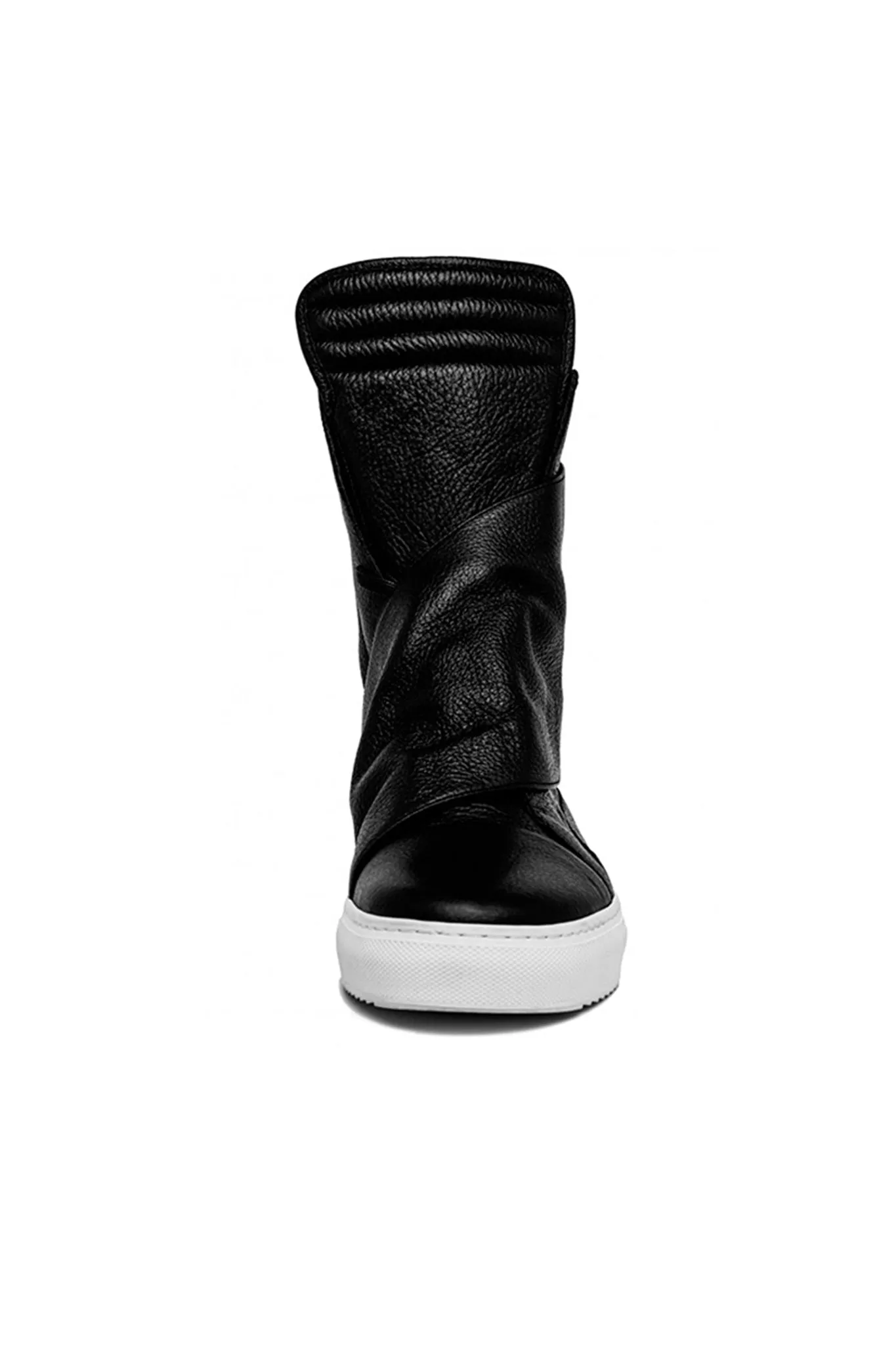 High-Top Wrap Leather Sneakers