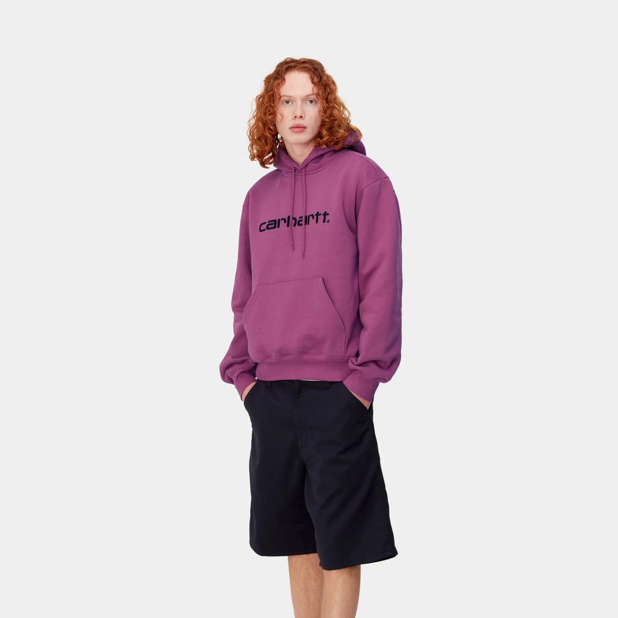 Hooded Carhartt Sweatshirt | Magenta / Black