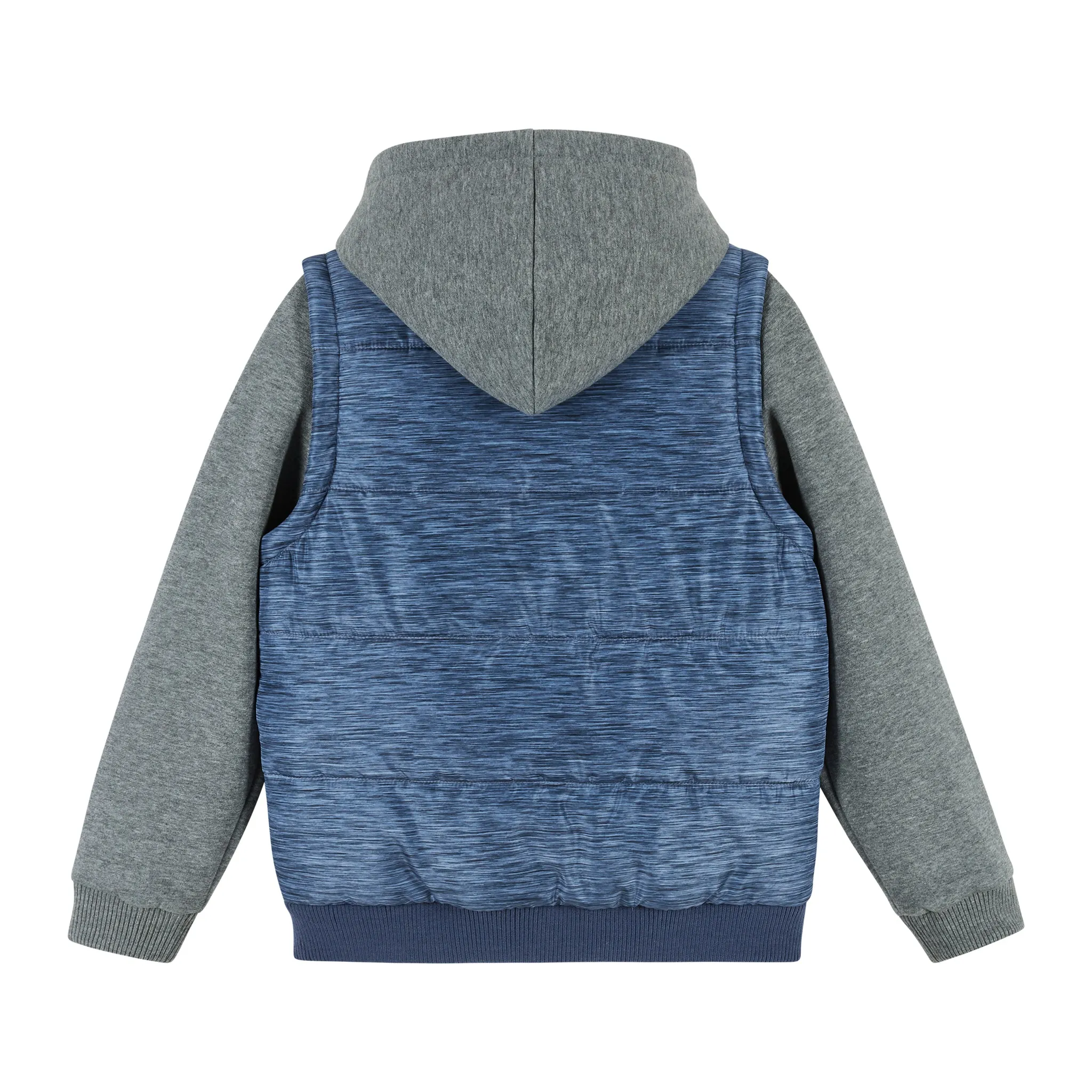 Hoodie Vest Combo Jacket (Size 7-16 Years) | Blue