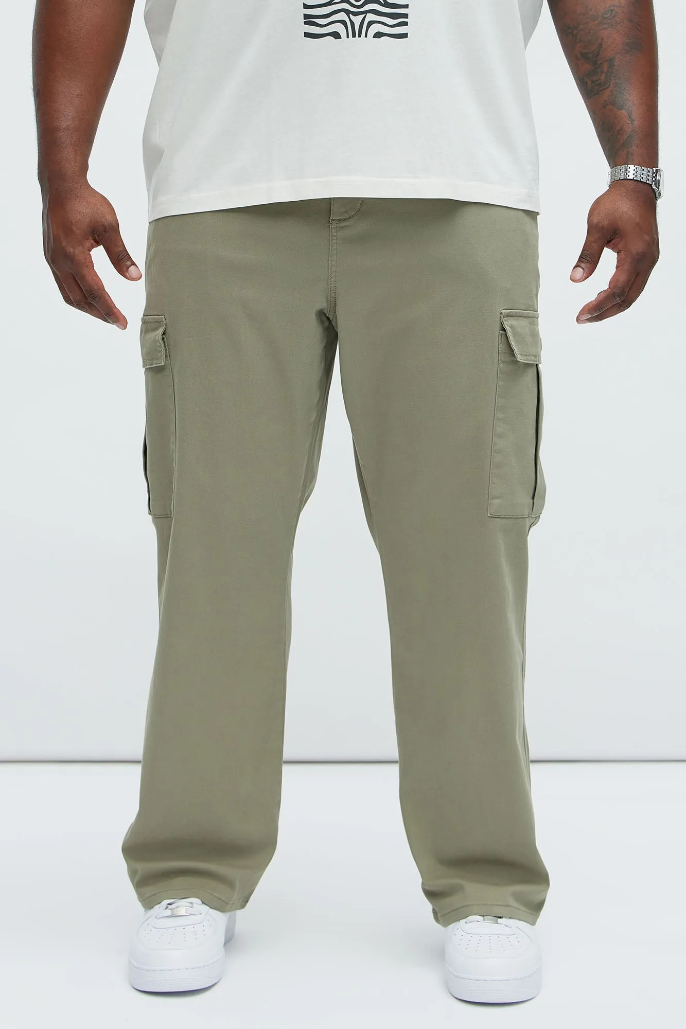 Kyle Straight Cargo Pants - Olive