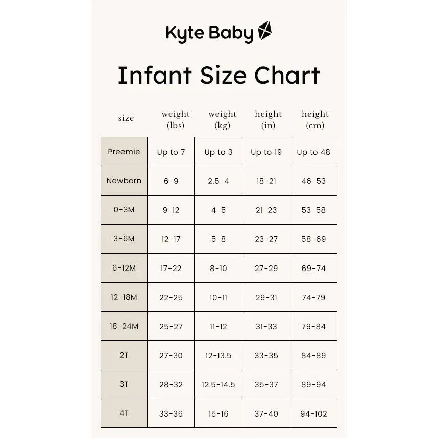 Kyte Baby Zippered Footie - Porcelain