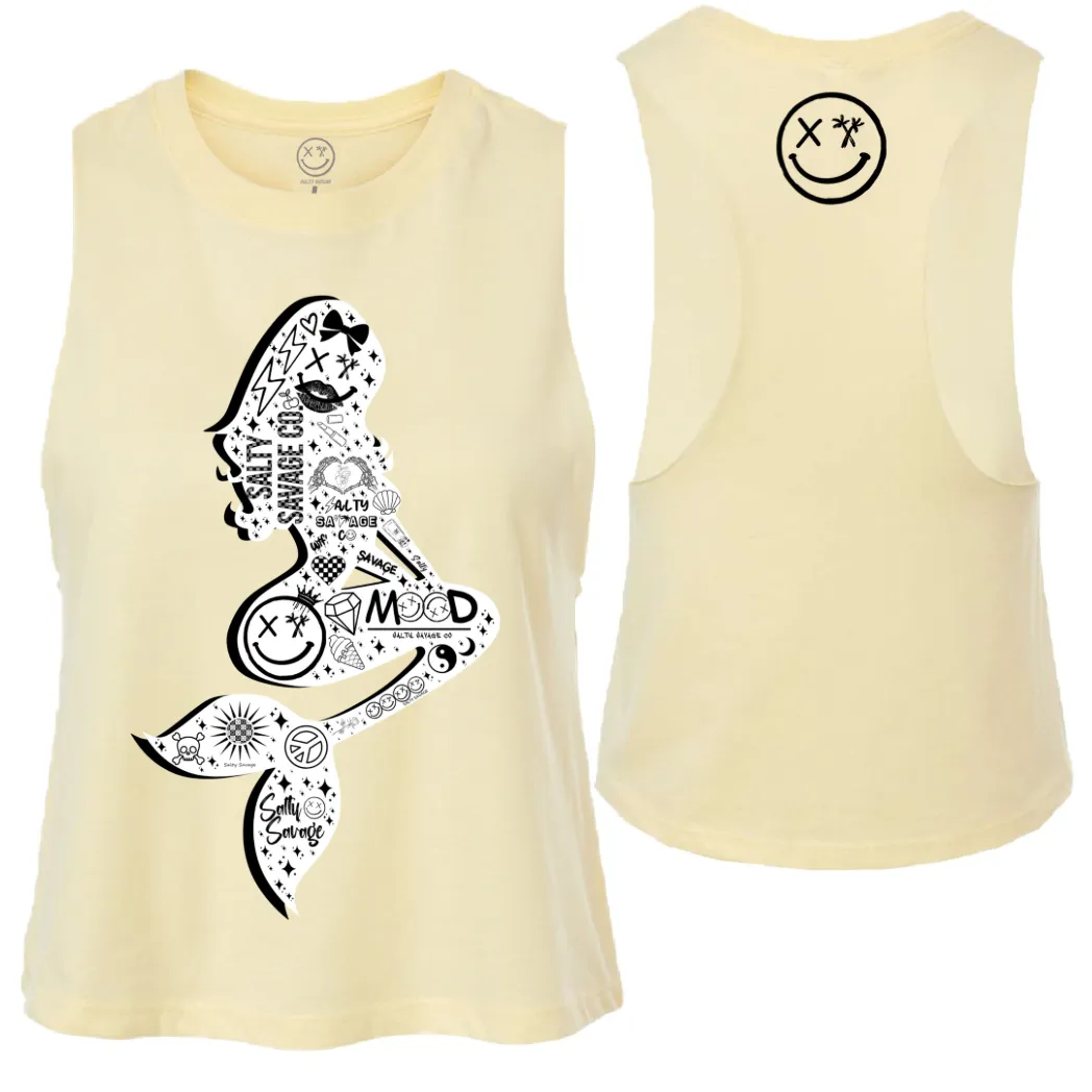 Ladies "Salty Siren" Flowy Crop Tank