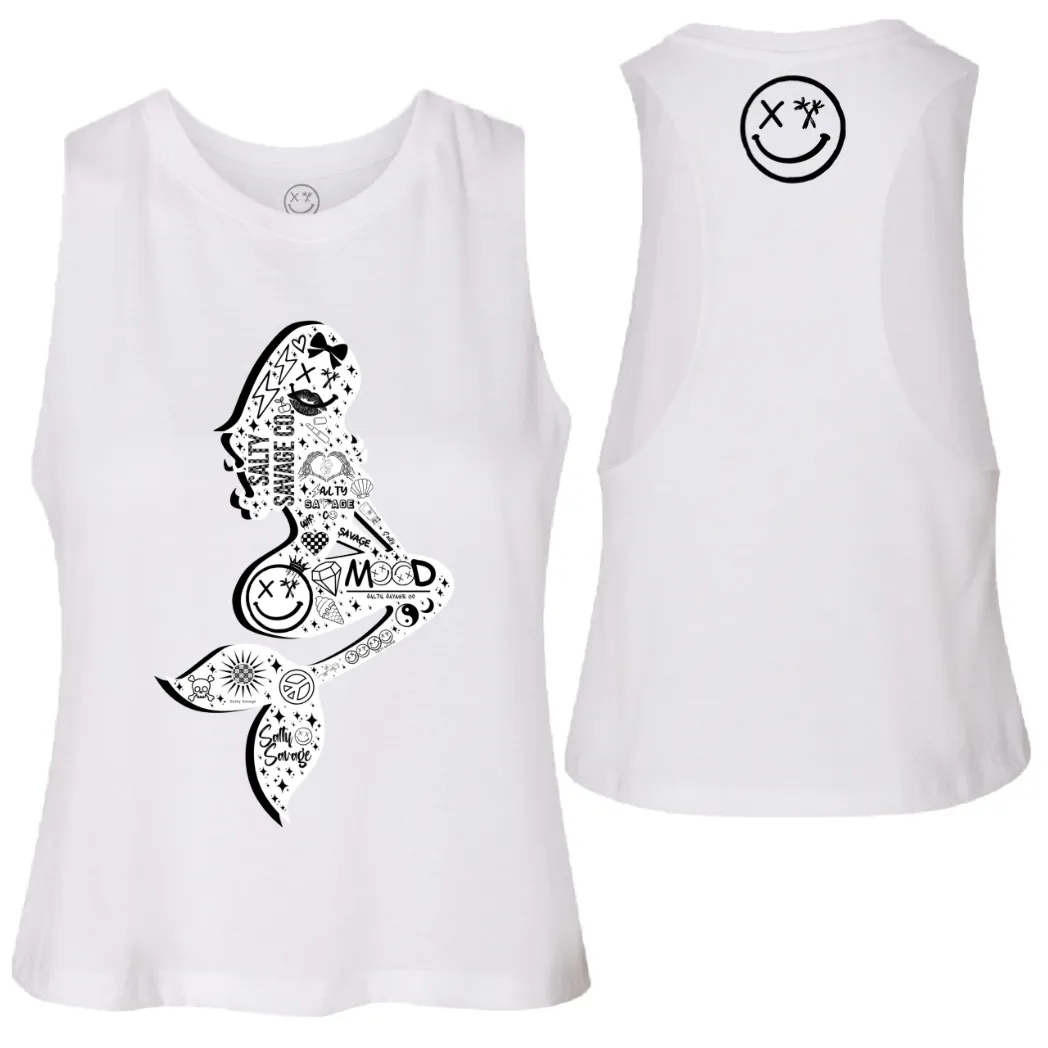 Ladies "Salty Siren" Flowy Crop Tank