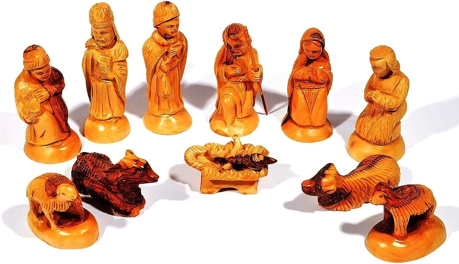 Large Crib and Nativity Set Made in Olivewood from Bethlehem