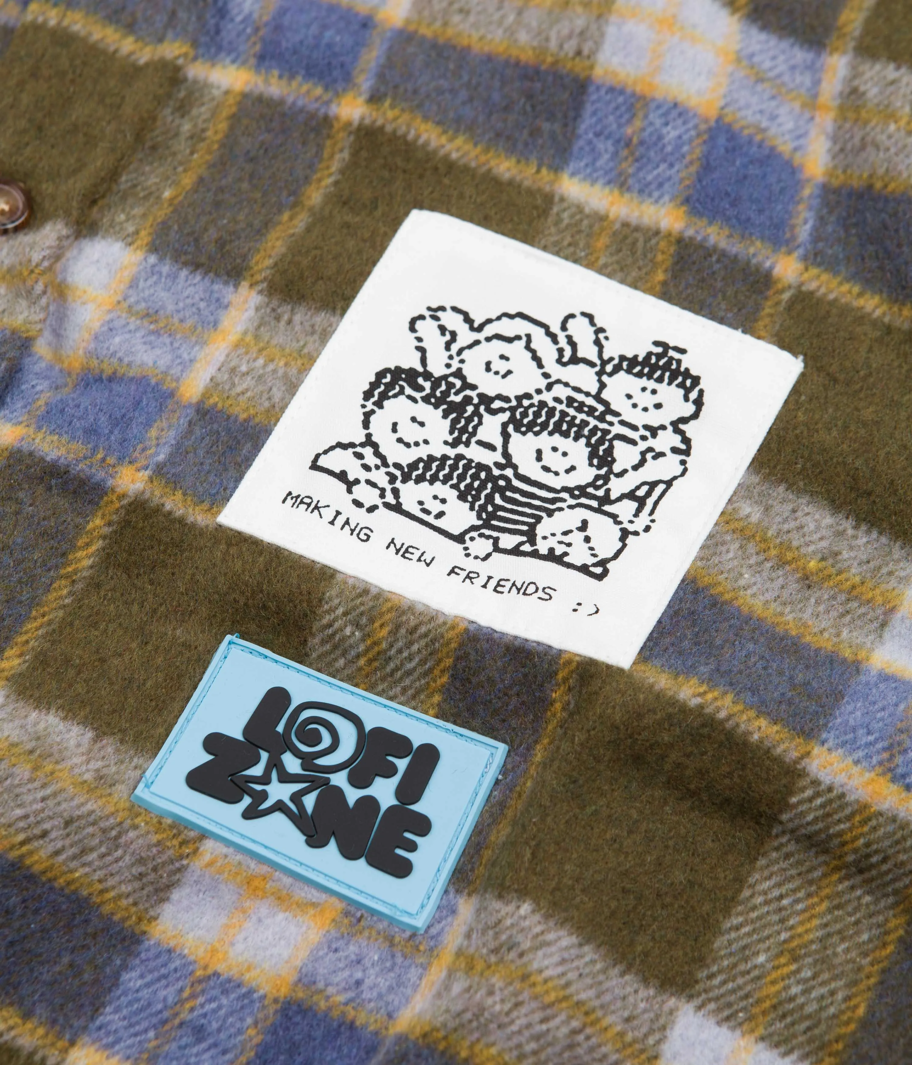 Lo-Fi Healing Flannel Shirt - Olive