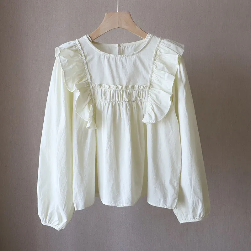 Longsleeve Blouse With Ruffles