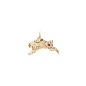 LUCKY Rabbit Charm in Solid Gold