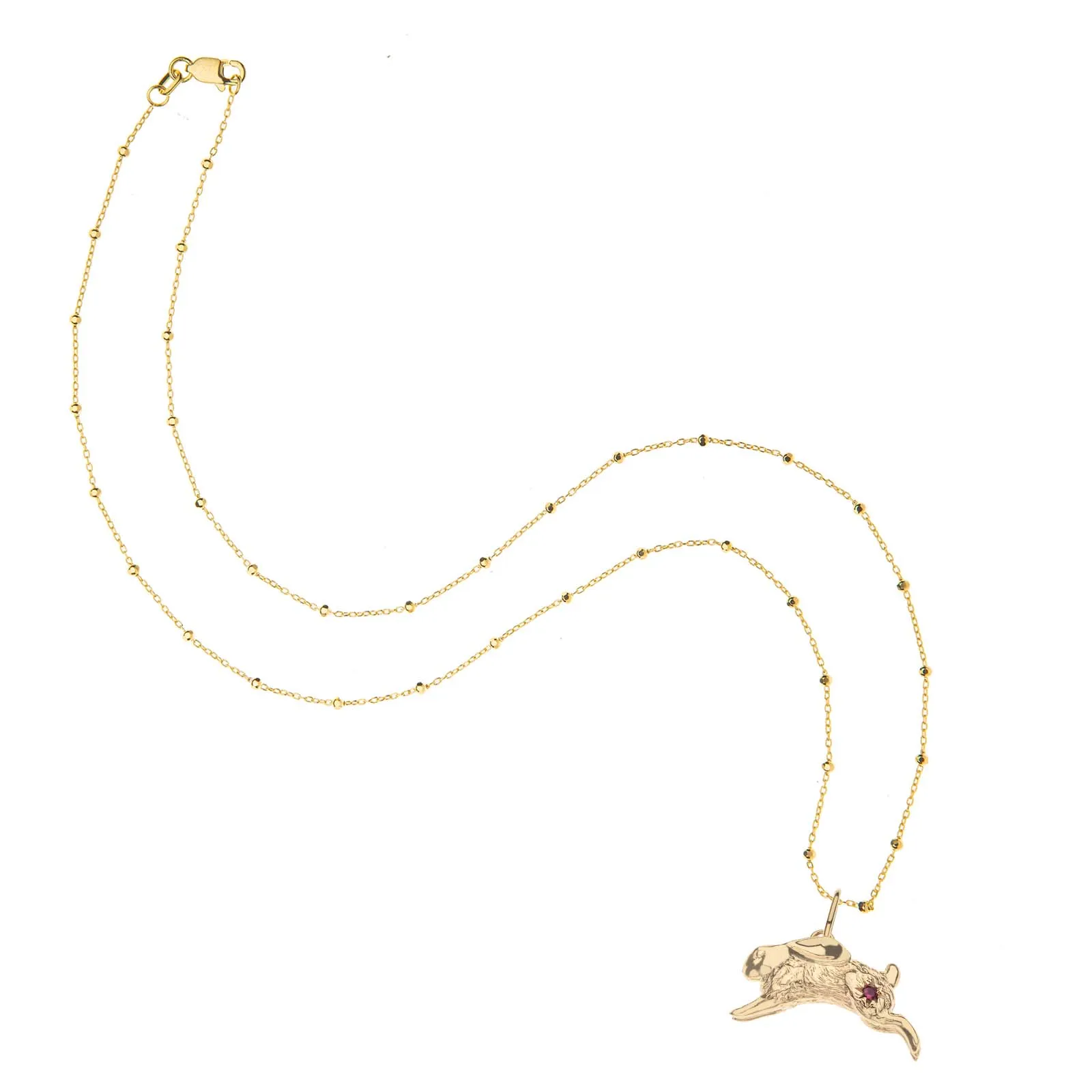 LUCKY Rabbit Charm in Solid Gold