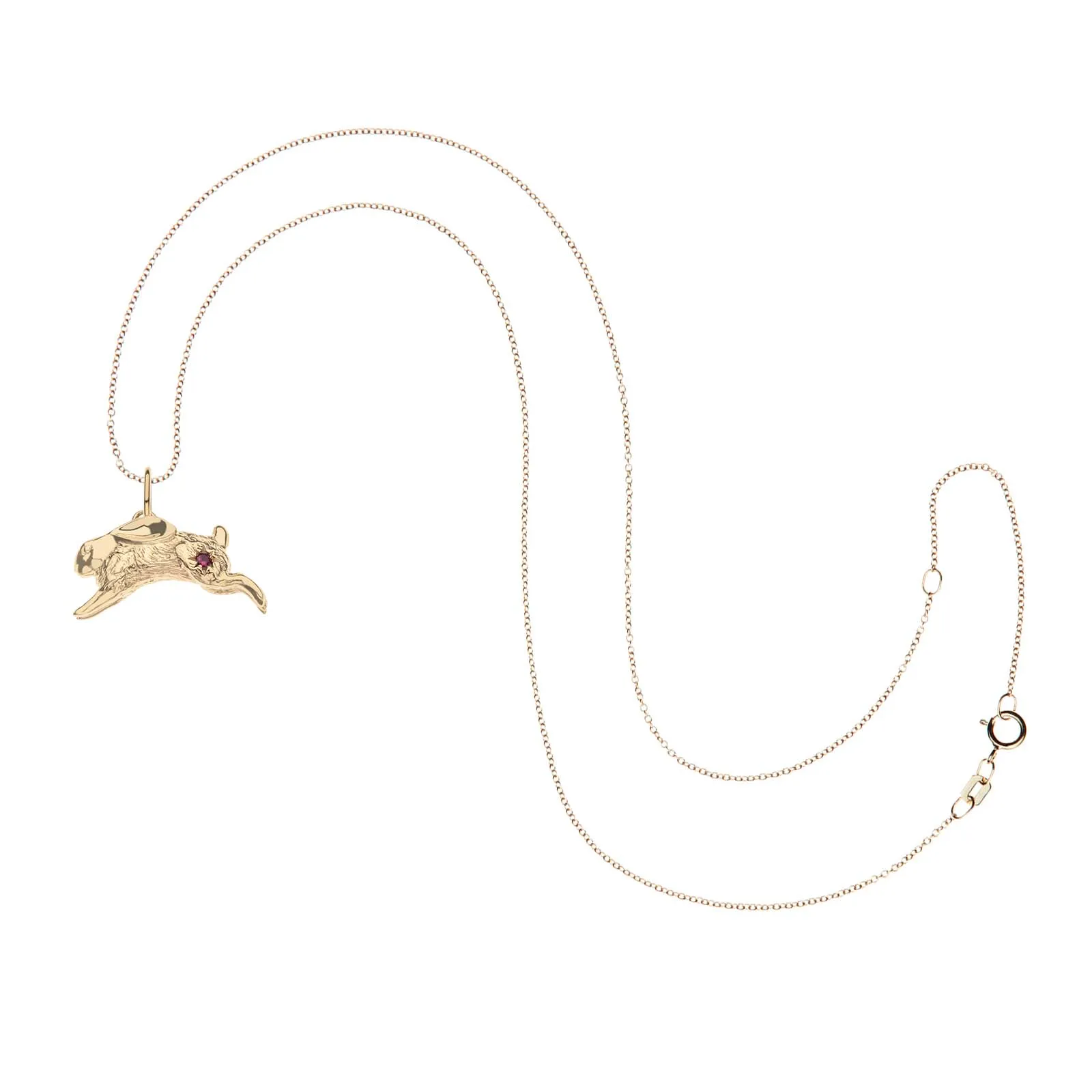 LUCKY Rabbit Charm in Solid Gold