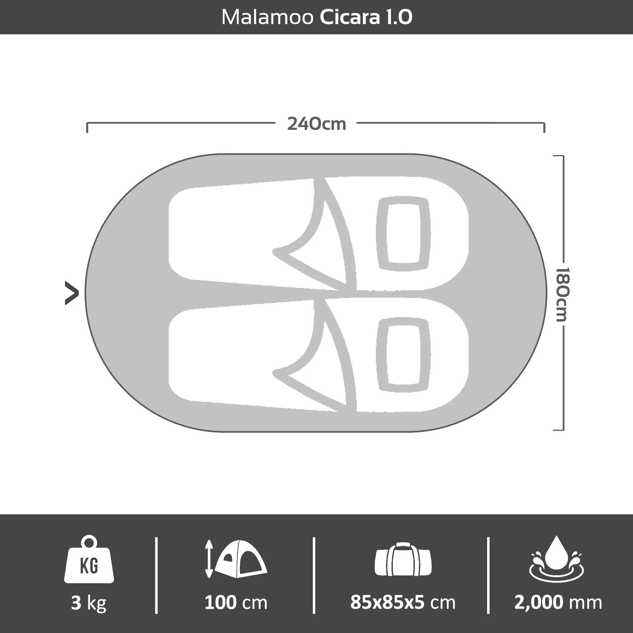 Malamoo Cicara 1.0 2P Pop Up Tent