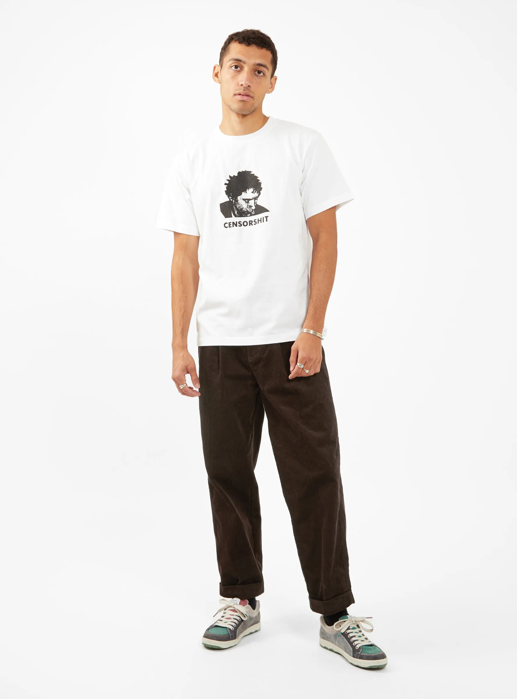 Manager Pleated Cord Pants Brown