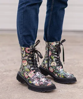 Minx Crawler Thistle Print Ankle Boot