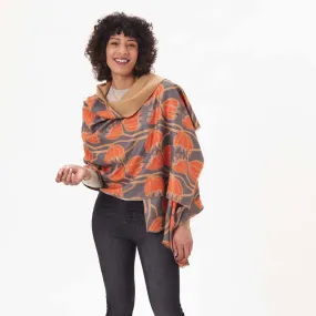 Modern Tulip Orange Reversible Wrap