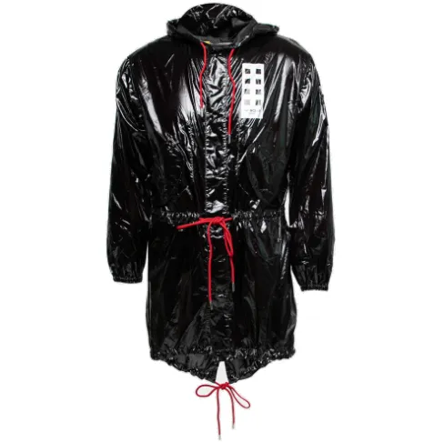 Moncler x Palm Angels Black Synthetic Hooded Parka