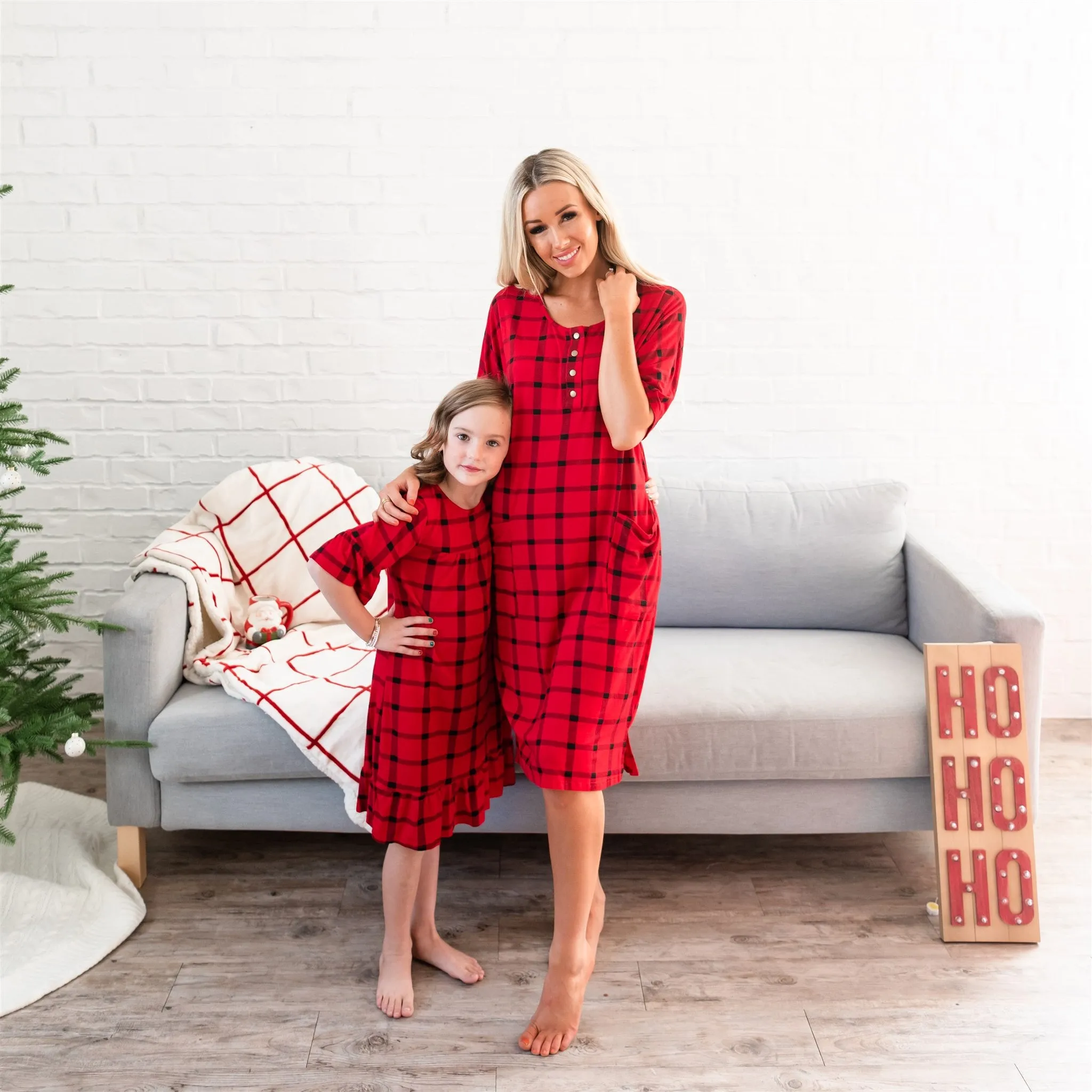 Noel House Dress: Red Plaid