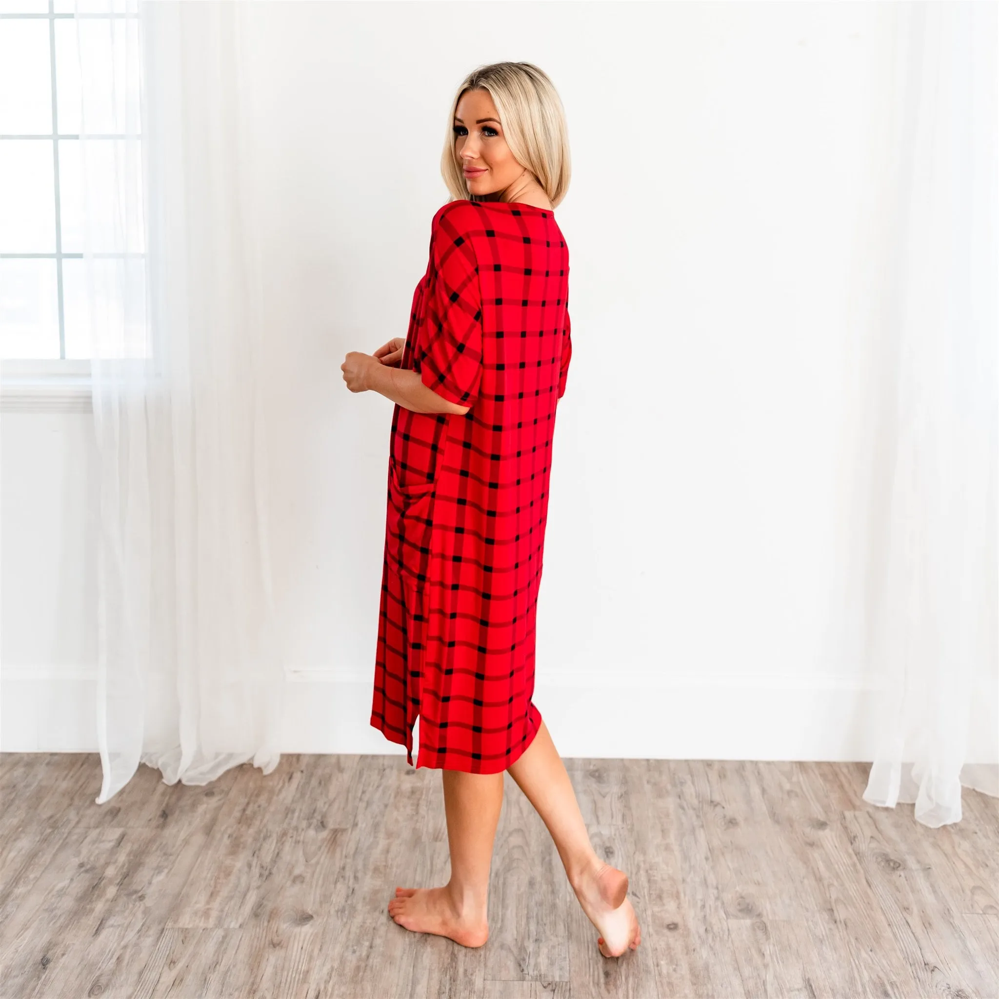 Noel House Dress: Red Plaid