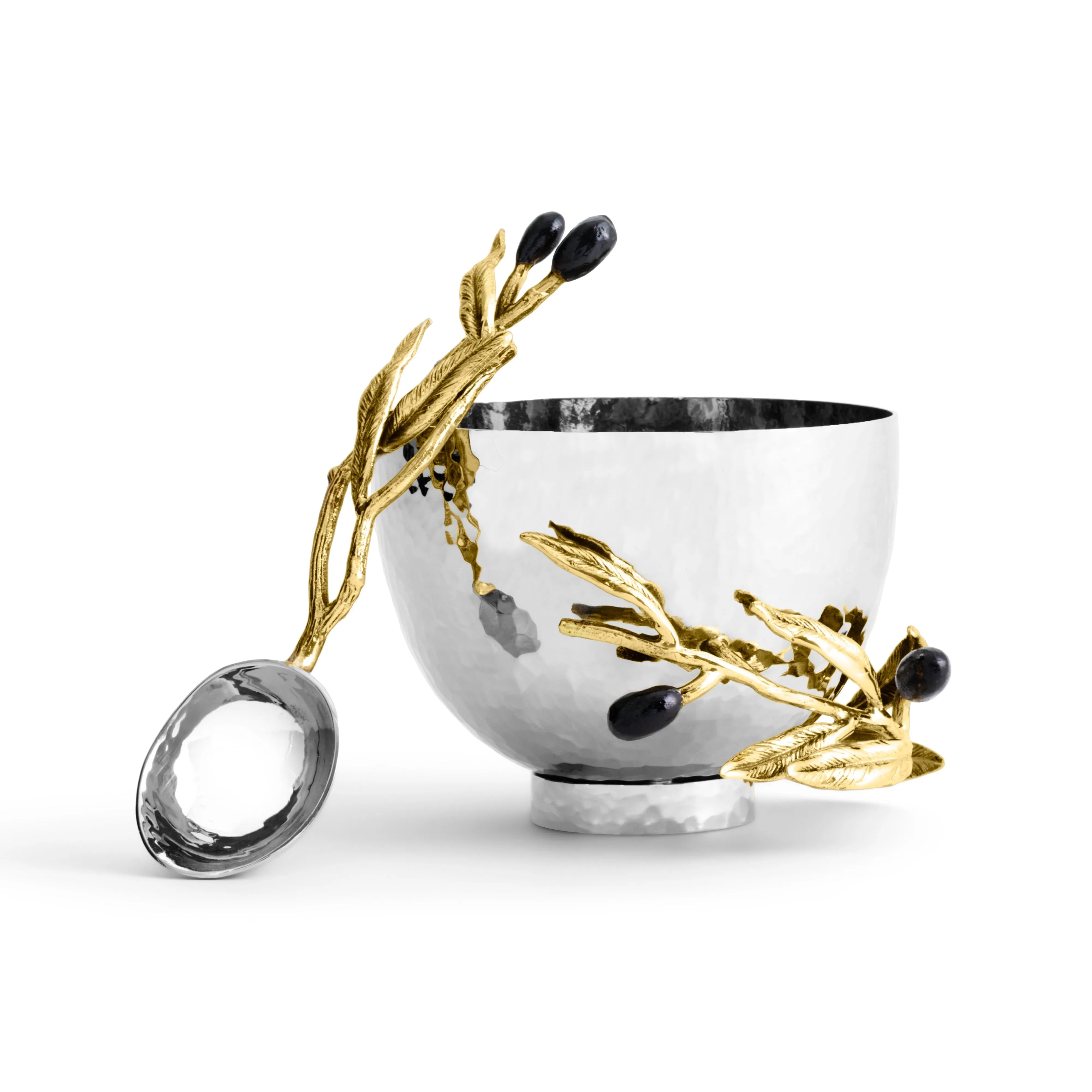 Olive Branch Nut Dish with Spoon