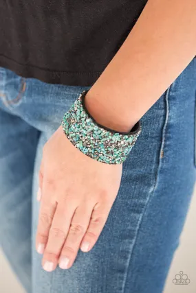 Paparazzi Crush Rush Green Wrap Bracelet