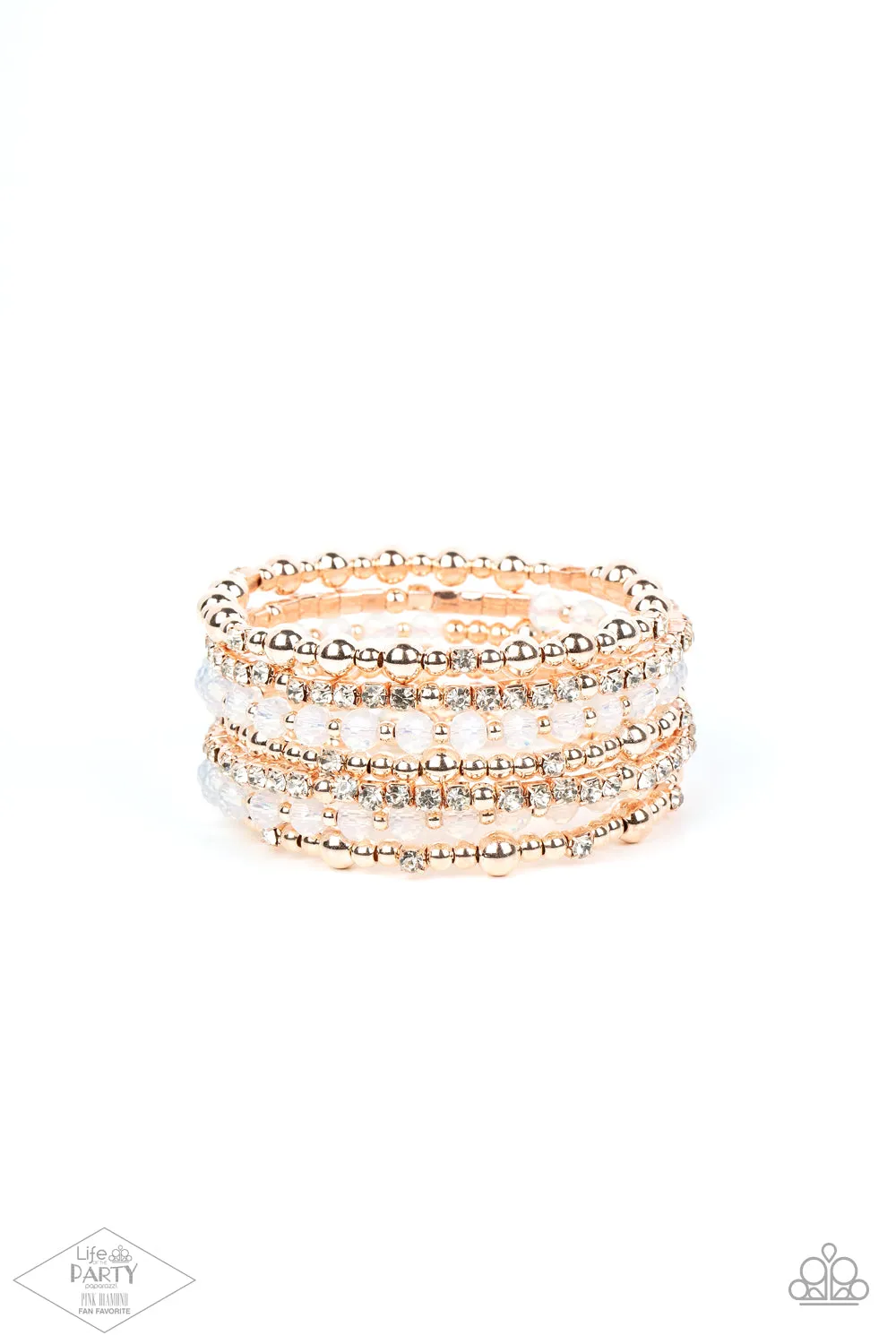 Paparazzi ICE Knowing You Rose Gold Coil Bracelet