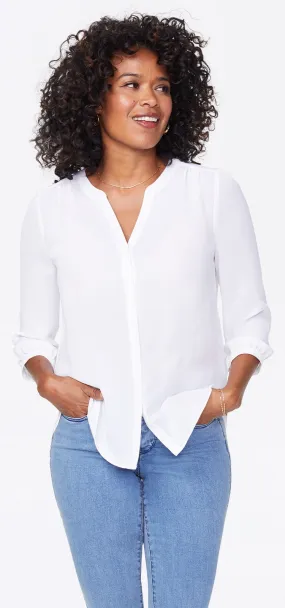 Pintuck Blouse Wit | Optic White