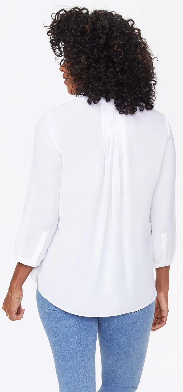 Pintuck Blouse Wit | Optic White