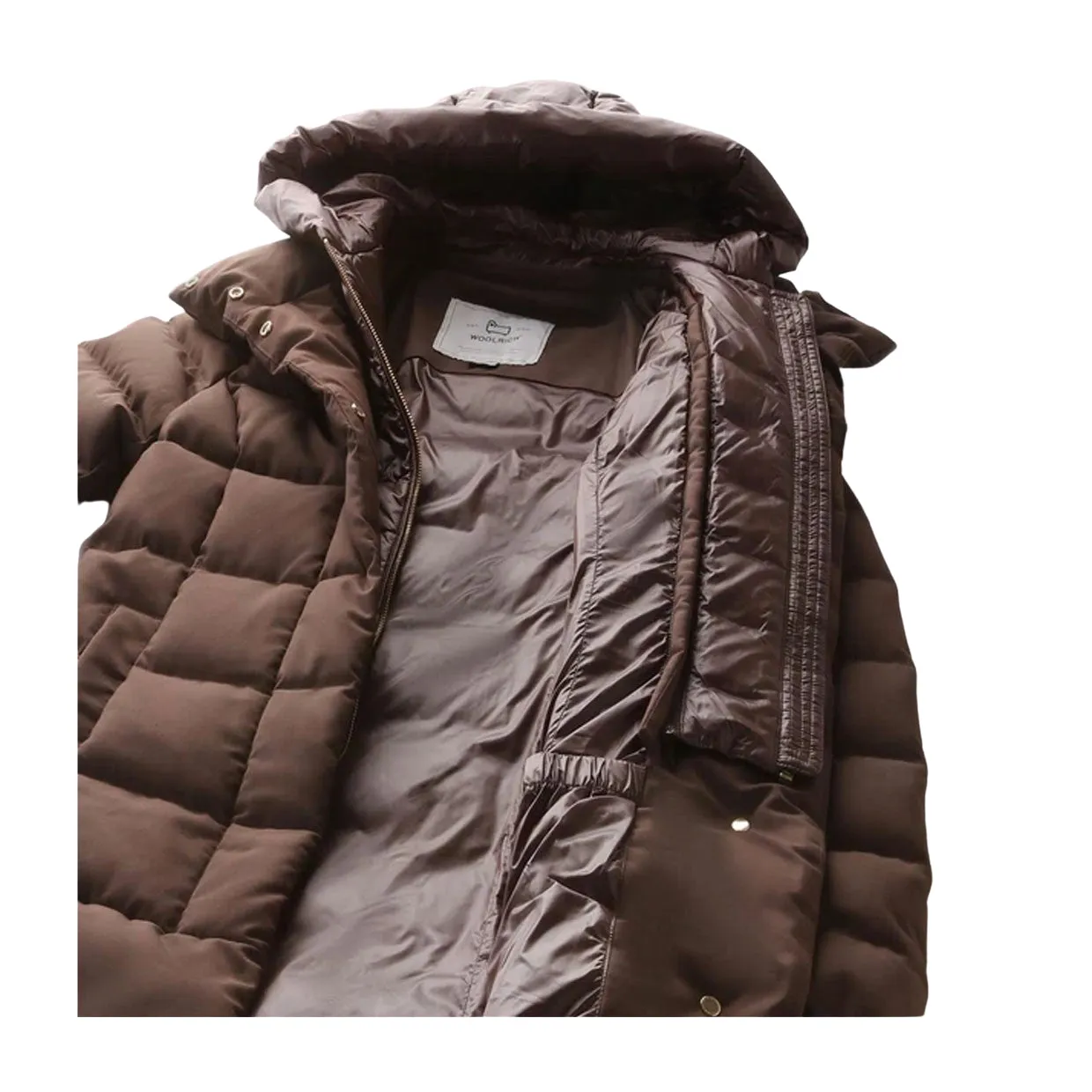 Piumino Woolrich Luxe Puffy Prescott 2in1 Parka Marrone