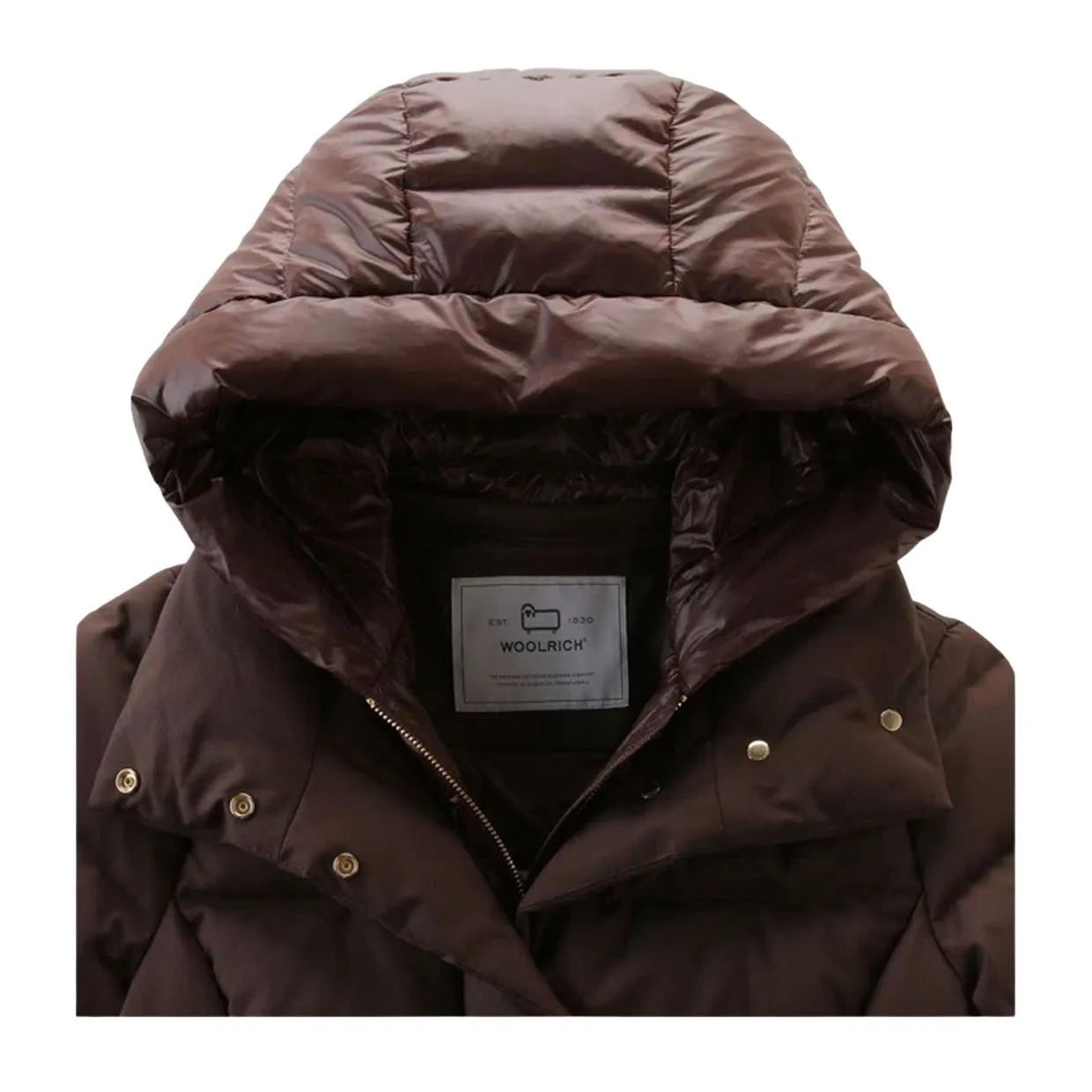 Piumino Woolrich Luxe Puffy Prescott 2in1 Parka Marrone