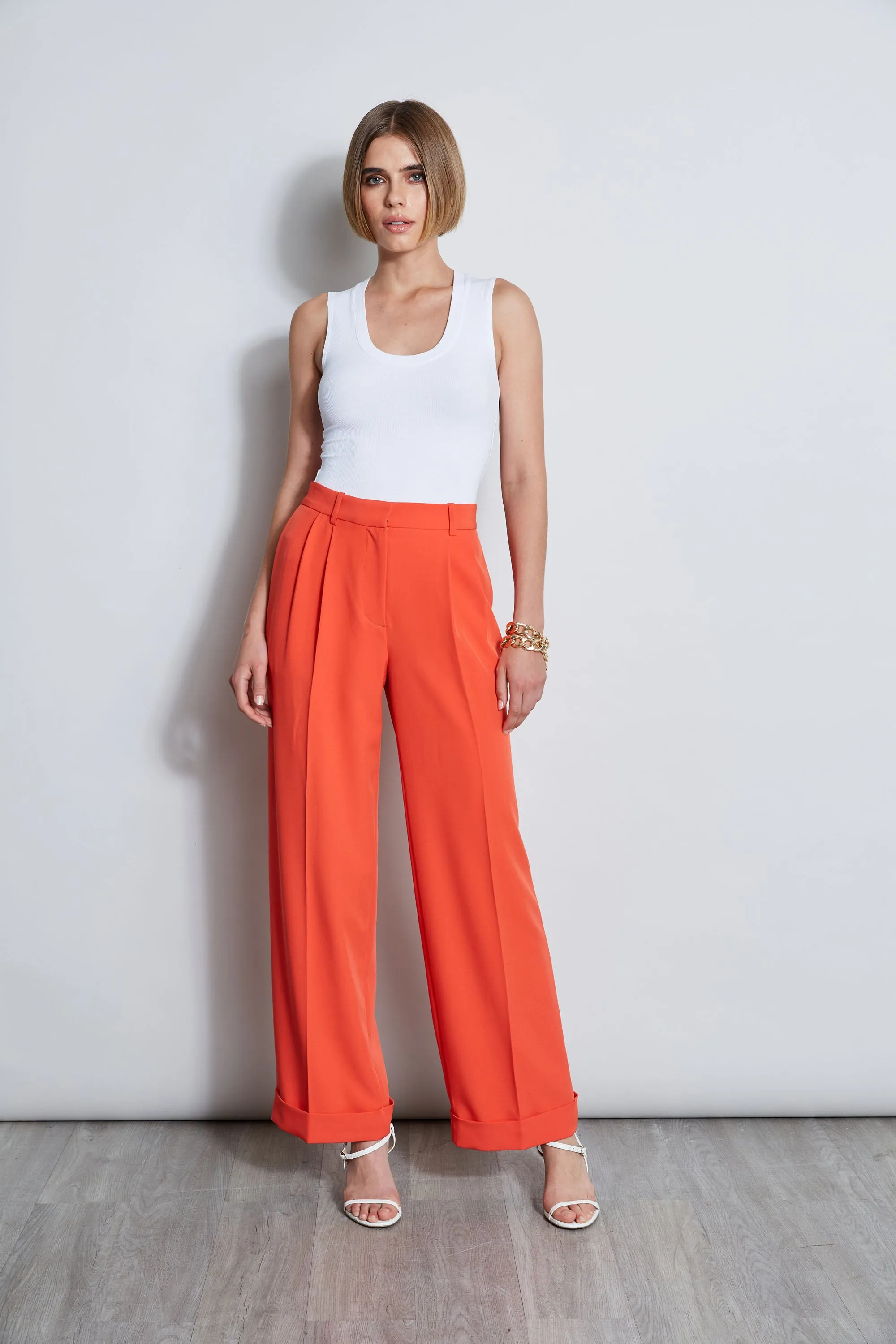 Pleated Cuffed Pant