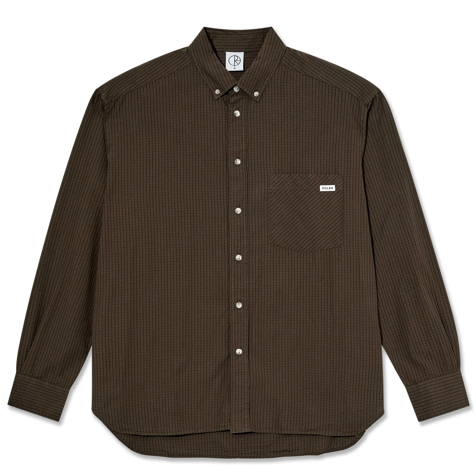 Polar Skate Co. Ben LS Poplin Button Up Shirt Brown