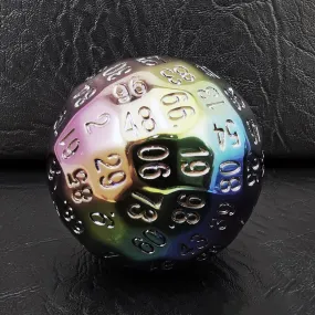 Rainbow Titanium D100 Dice