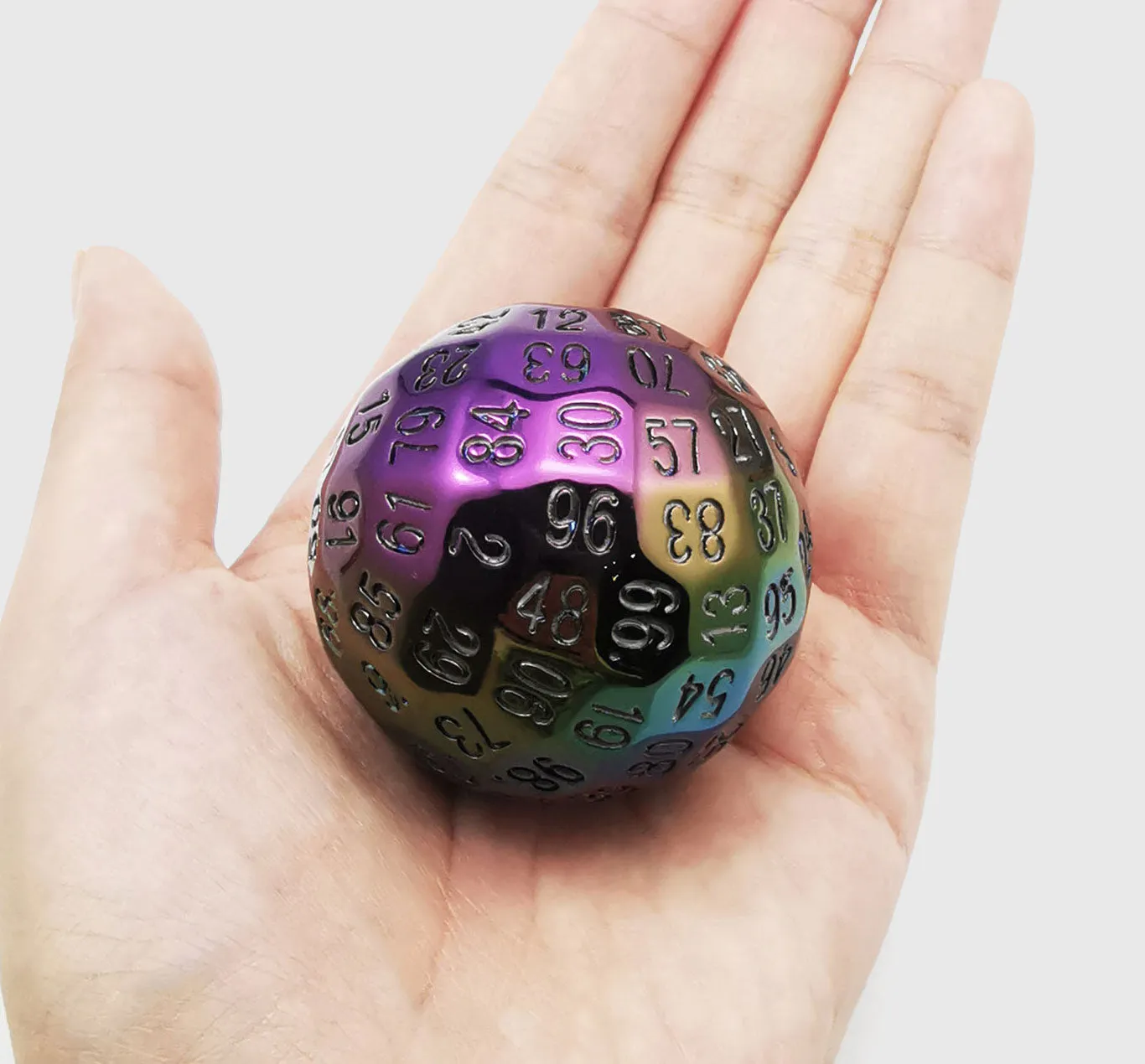 Rainbow Titanium D100 Dice