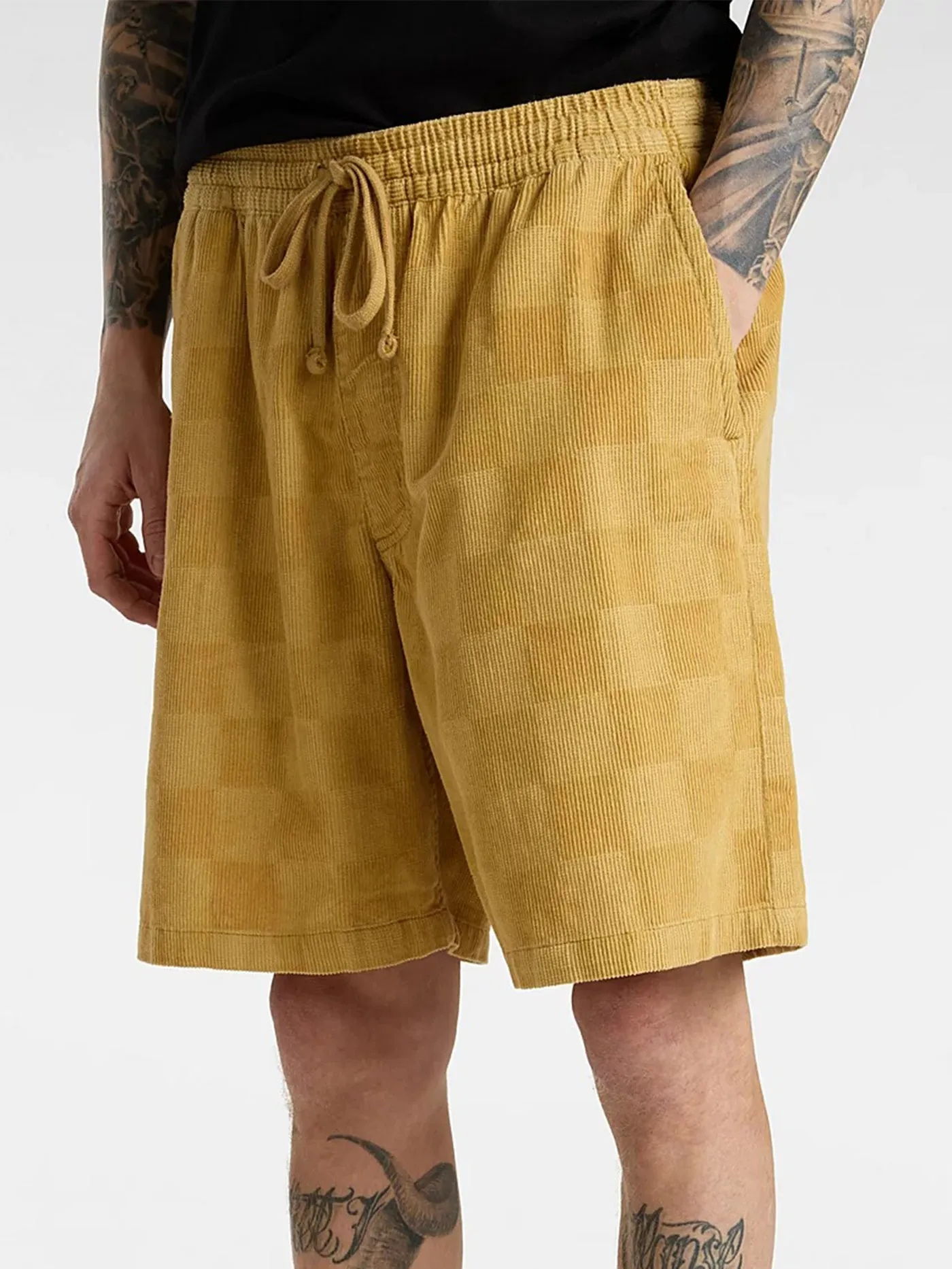 Range Checkerboard Cord Loose Shorts