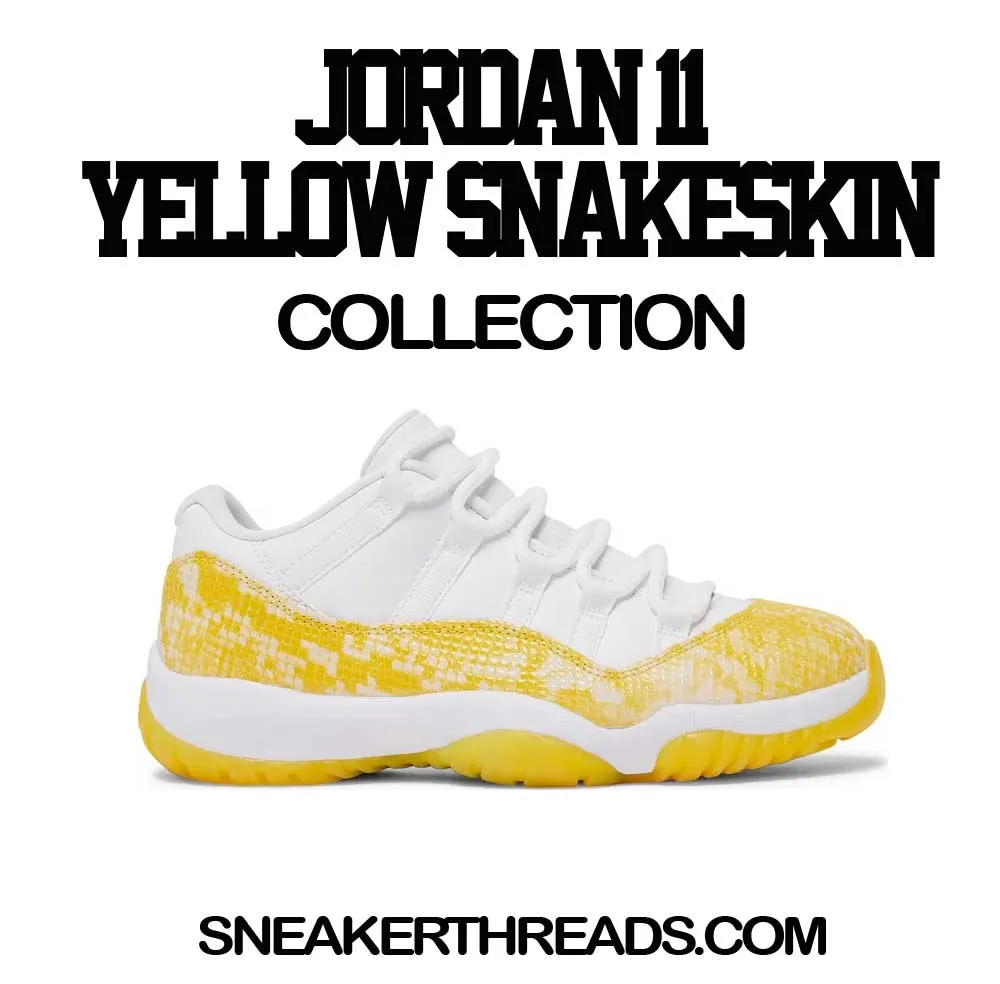 Retro 11 Yellow Snakeskin Shirt - ST Drip - Yellow