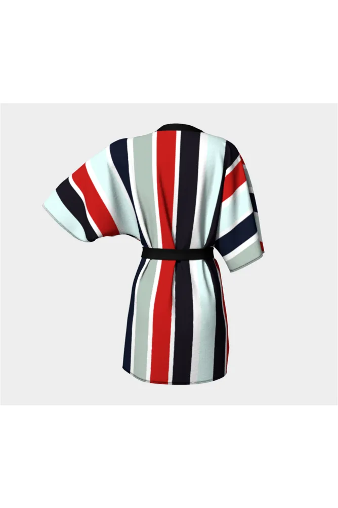 Royal Striped Kimono Robe