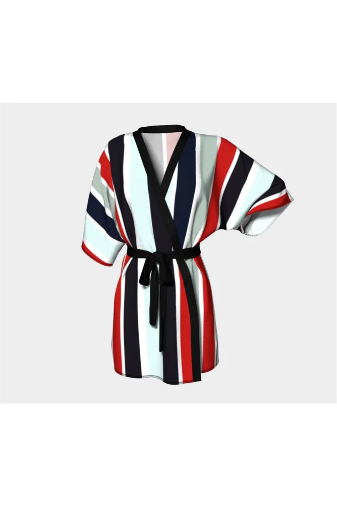 Royal Striped Kimono Robe