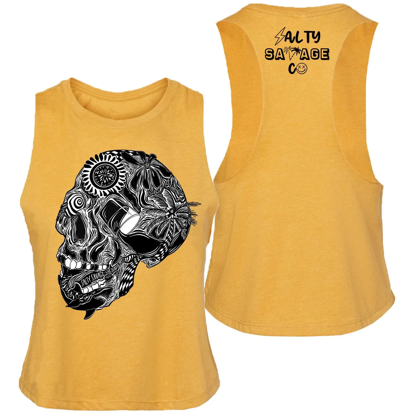 Salty Savage Ladies "Out of My Mind" Flowy Crop Tank