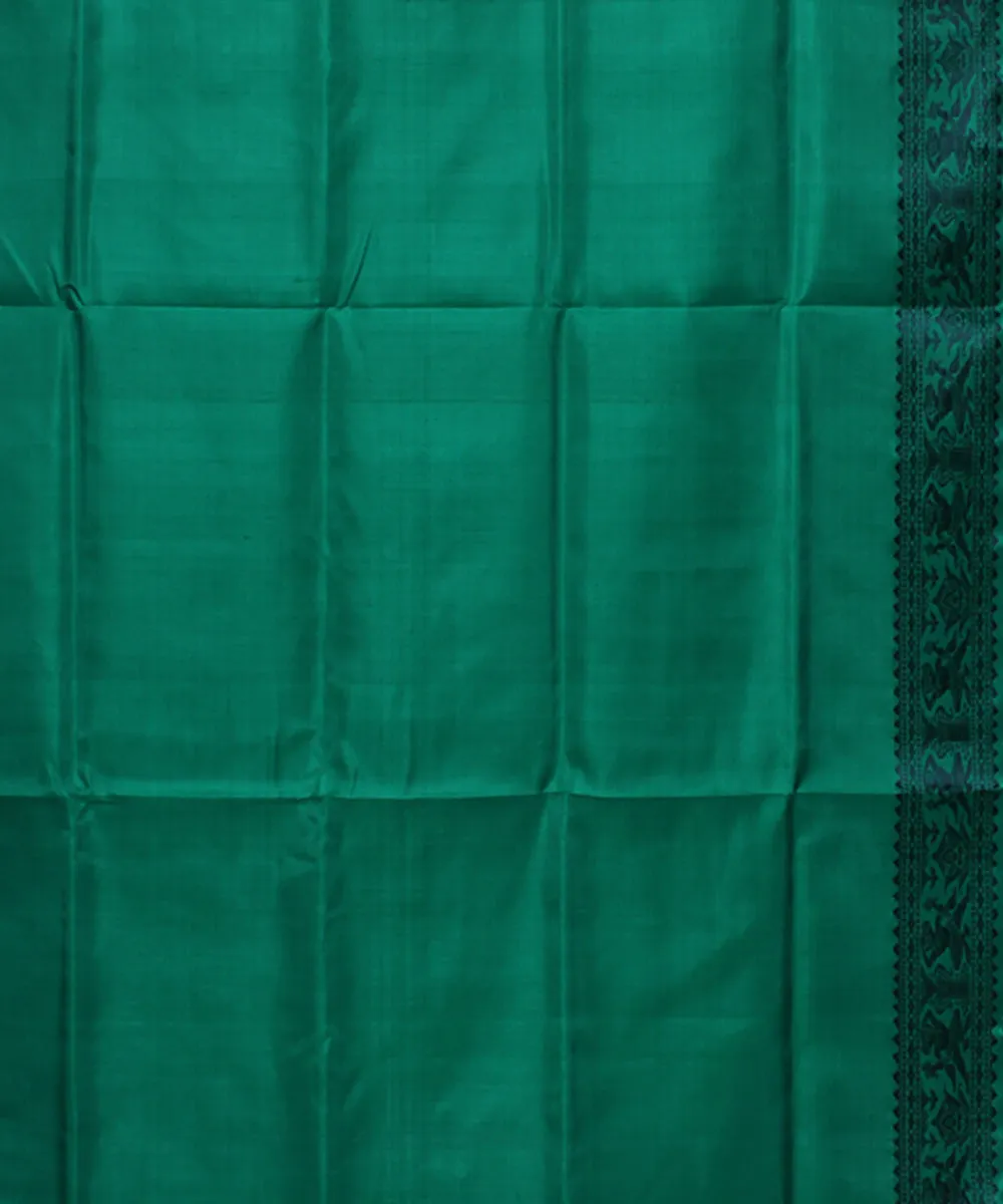 Sea green handwoven baluchari silk saree