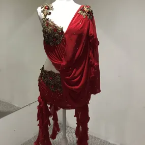 Sexy Red Rhythm/Latin Dress