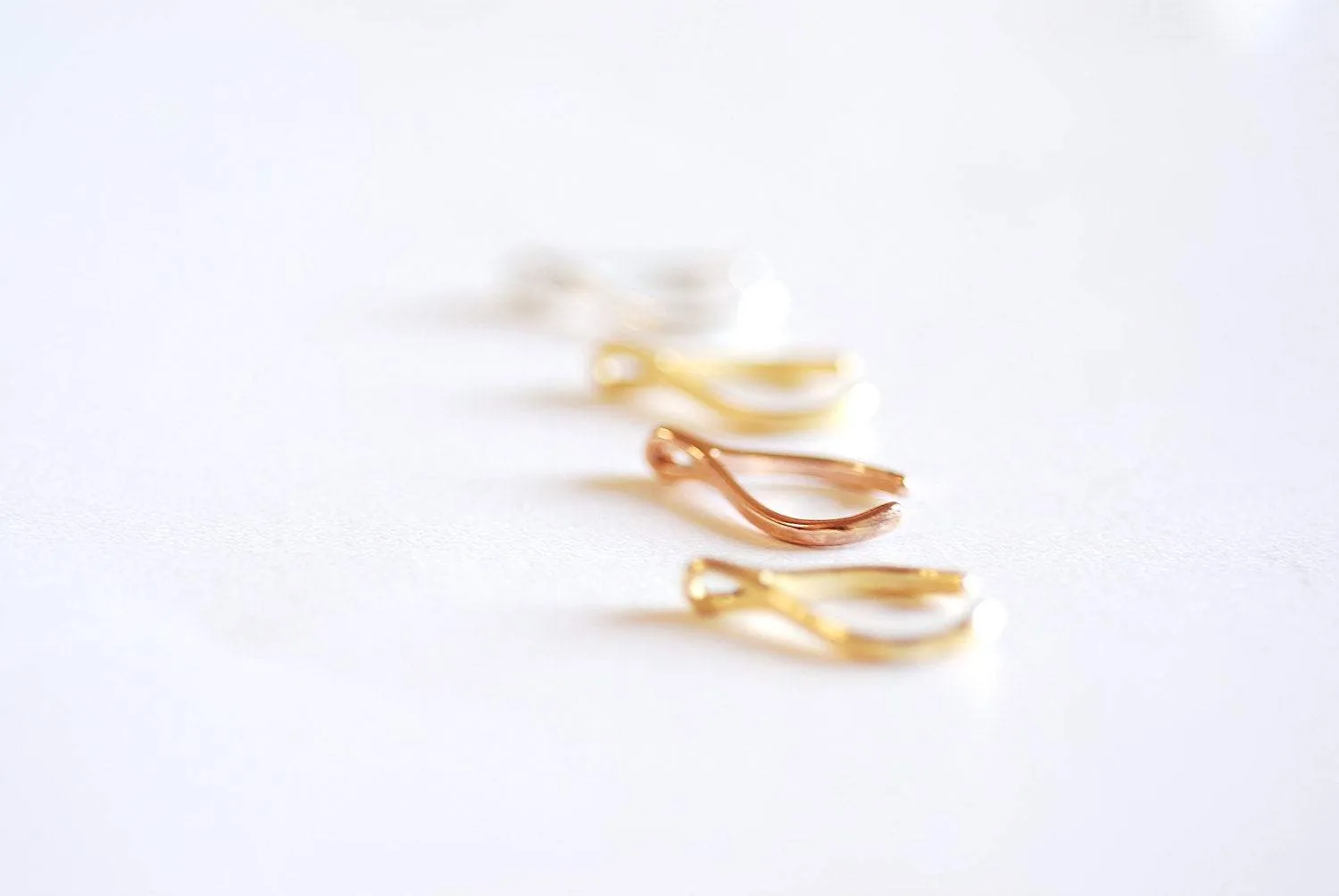 Shiny Gold Uneven Wishbone Charm- Vermeil 22k Gold plated Sterling Silver Uneven Wishbone Charm, Small Wishbone Charm, Gold Wishbone, 320