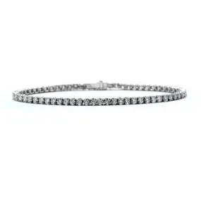 Single Row Prong Set Diamond Tennis Bracelet 3.28ctw 18K