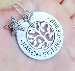 Sister Necklace, Best Friend necklace, Family Tree Necklace, Tree of Life Necklace, Mom Necklace, Mothers Day Gifts