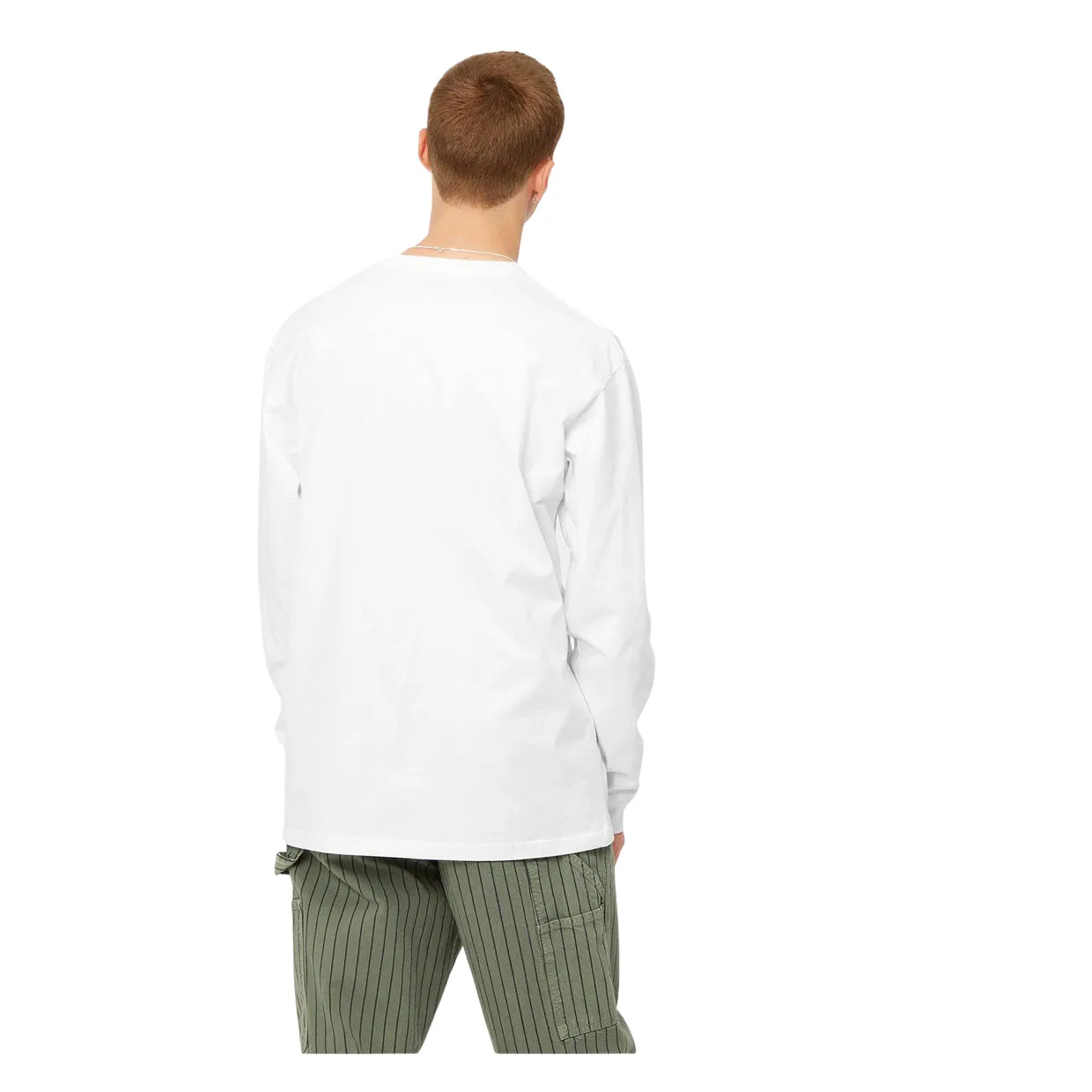 T-shirt Uomo Maniche Lunghe Carhartt WIP L/S Chase Bianco