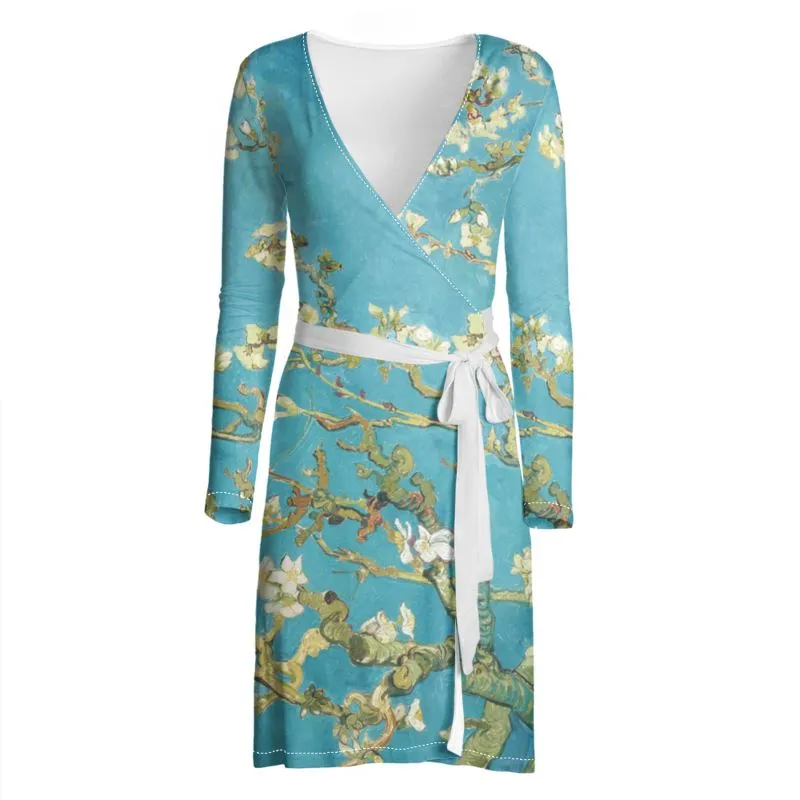 Van Gogh Almond Blossom Wrap Dress