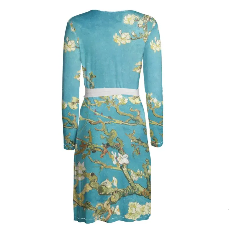 Van Gogh Almond Blossom Wrap Dress