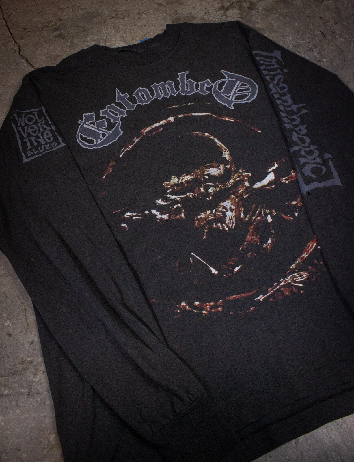 Vintage Entombed Misanthropic Long Sleeve Concert T Shirt 1993 Black XL