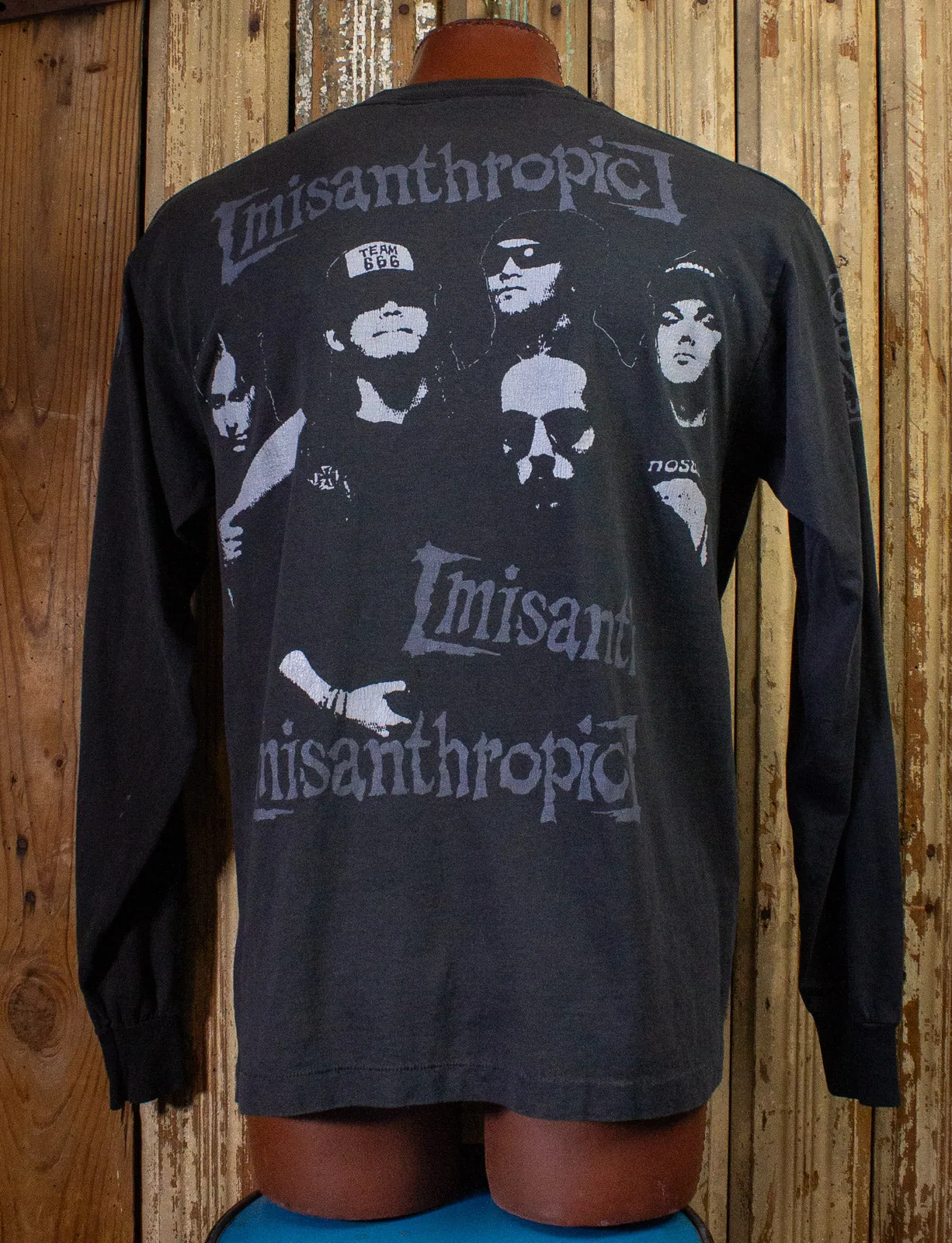 Vintage Entombed Misanthropic Long Sleeve Concert T Shirt 1993 Black XL