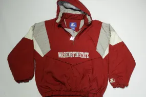 Washington State WSU Vintage 90's Hooded Puffer Parka Starter Jacket